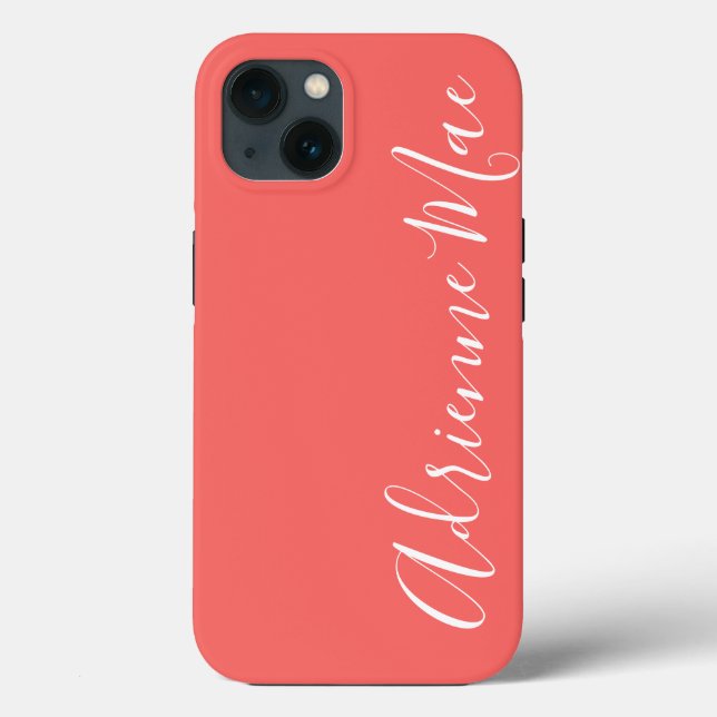 Simply Personalised Coral Blush Case-Mate Case-Mate iPhone Case (Back)