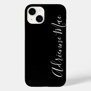 Simply Personalised Modern Script Black Case-Mate iPhone 14 Case