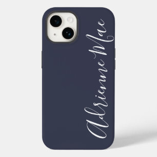 Simply Personalised Navy Blue Case-Mate iPhone 14 Case