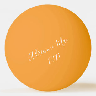 Simply Personalised Neon Orange Ping Pong Ball