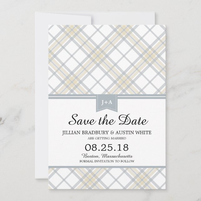 Simply Plaid | Save the Date (Front)