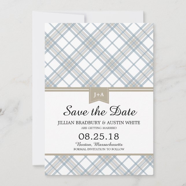 Simply Plaid | Save the Date (Front)