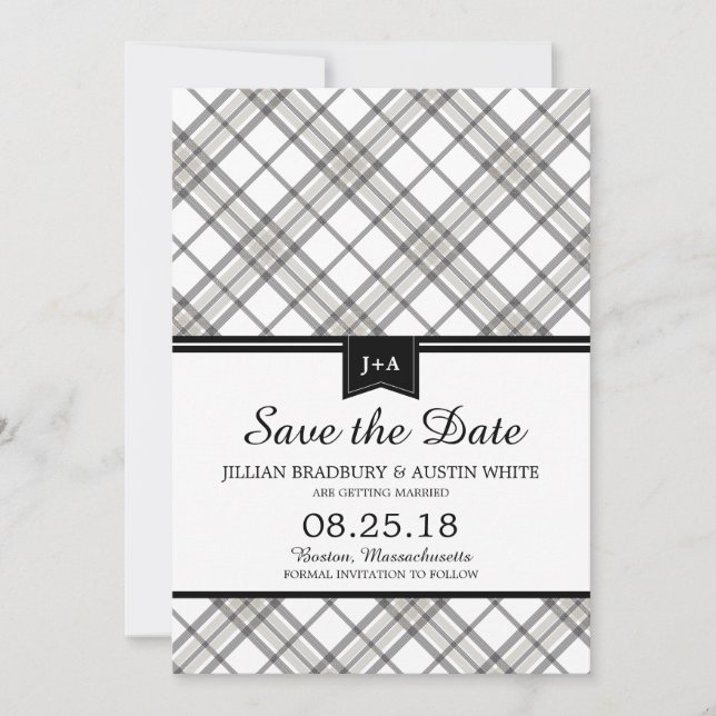 Simply Plaid | Save the Date (Front)