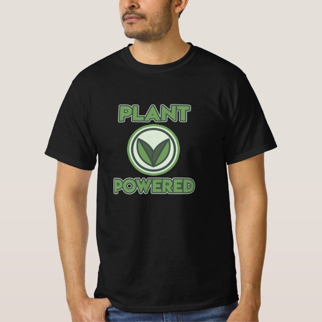 Simply PLant Powered Super Veggie Vegan Vegeterian T-Shirt (Front)