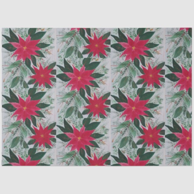 Simply Poinsettia Tissue Paper (Front)