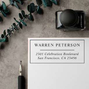 Simply Professional   Custom Name & Return Address Self-inking Stamp