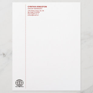 Simply professional wine red your logo company personalized letterhead