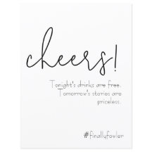 Simply Quaint Open Bar Sign