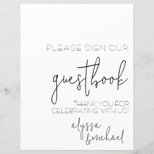 Simply Quaint Simple Guest Book