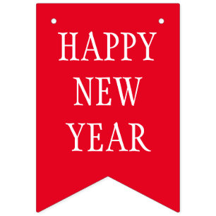 Simply RAINBOW colours & your Text: HAPPY NEW YEAR Bunting