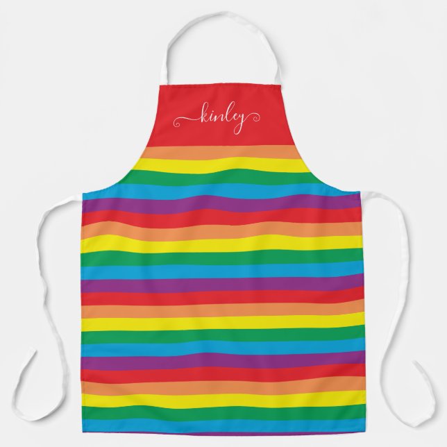 Simply Rainbow Pattern Apron (Front)