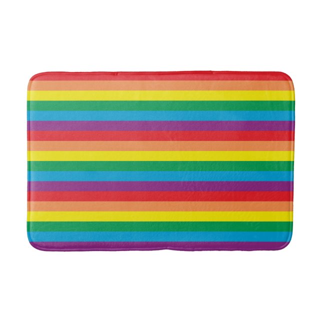 Simply Rainbow Pattern Bath Mat (Front)