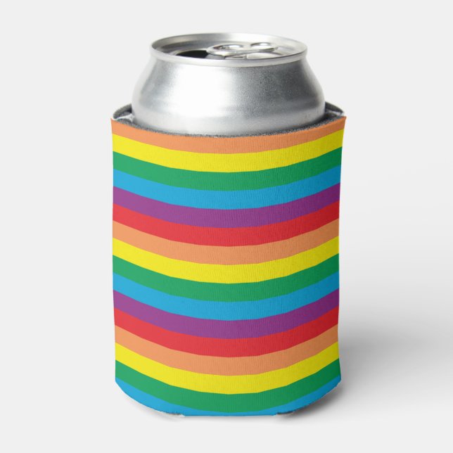 Simply Rainbow Pattern Can Cooler (Can Front)