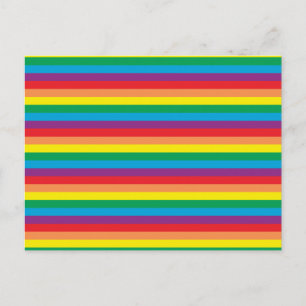 Simply Rainbow Pattern Holiday Postcard