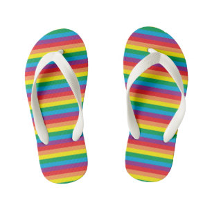 Simply Rainbow Pattern Kid's Thongs