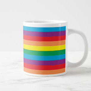 Simply Rainbow Pattern Large Coffee Mug