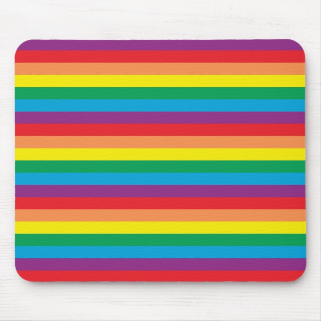 Simply Rainbow Pattern Mouse Pad (Front)
