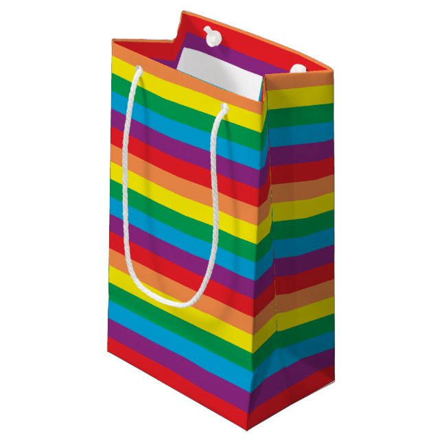 Simply Rainbow Pattern Small Gift Bag (Front Angled)