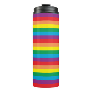 Simply Rainbow Pattern Thermal Tumbler