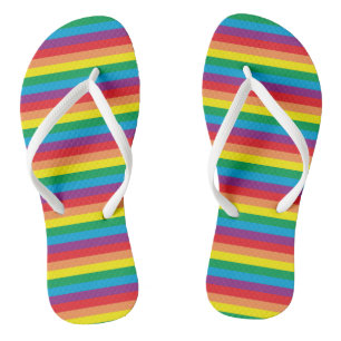 Simply Rainbow Pattern Thongs