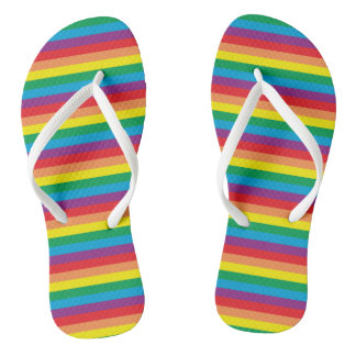 Simply Rainbow Pattern Thongs