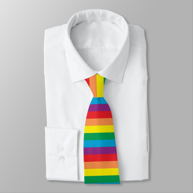 Simply Rainbow Pattern Tie (Tied)