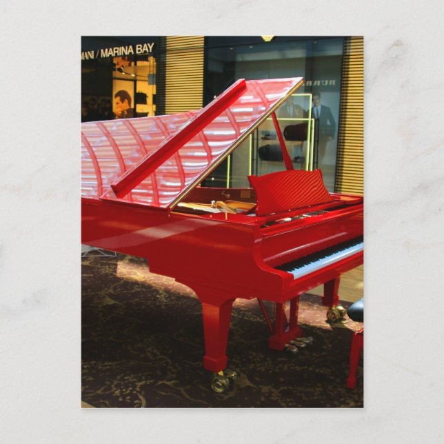 Simply red: grand piano postcard (Front)