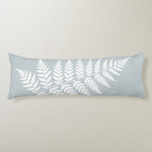 Simply Refined Botanical Icy Blue White Fern Body Cushion