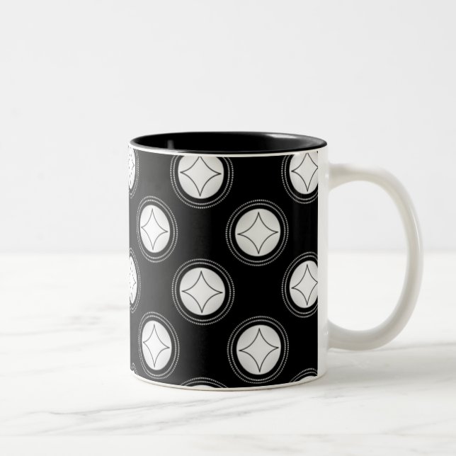 Simply Riveting Mug, Black and White Two-Tone Coffee Mug (Right)