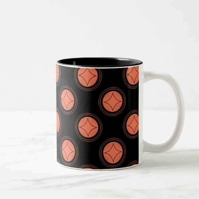 Simply Riveting Mug, Coral Two-Tone Coffee Mug (Right)