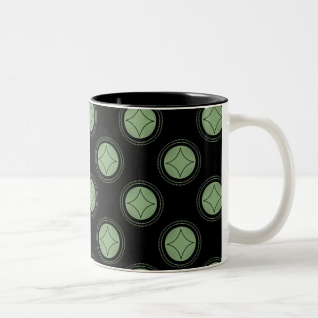 Simply Riveting Mug, Light Green Two-Tone Coffee Mug (Right)