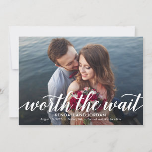 Simply Romantic EDITABLE COLOR Save The Date Card