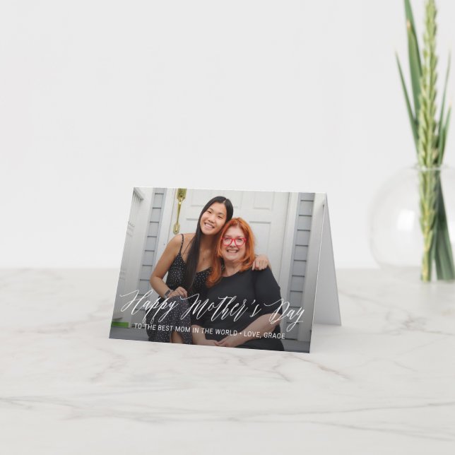 Simply Scripted Happy Mother's Day Photo Card (Front)