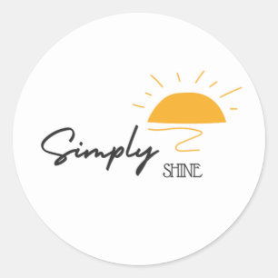 Simply Shine Sunshine Bright Circle Sticker