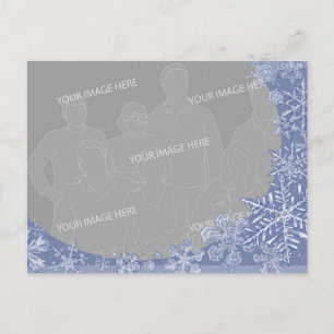 Simply Snowflakes Art Personalised Photo Frame 2 Postcard