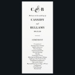 Simply Splendid EDITABLE COLOR Wedding Program<br><div class="desc">Simply elegant programs that are perfect for sharing important details of your special day with your guests. Visit our website at berryberrysweet.com for stylish stationery designs and personalised gifts!</div>