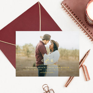 Simply Splendid FOIL Monogram Photo Wedding