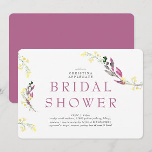 Simply Spring Wildflower Bridal Shower  Invitation
