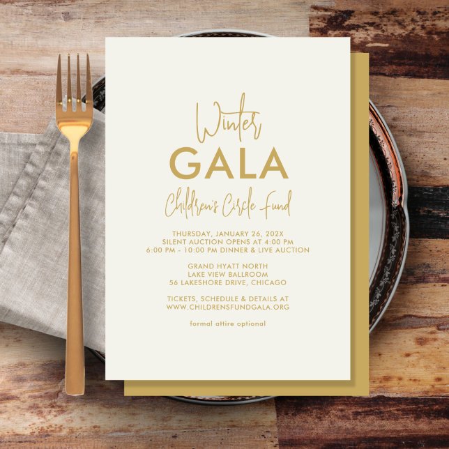 Simply Stated Gala Invitation (Creator Uploaded)