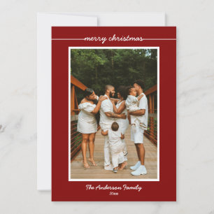 Simply stated Merry Christmas photo card