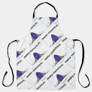 Simply Statistical Bell Curve Geek Humour Apron