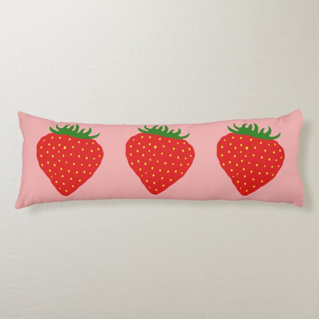 Simply Strawberry custom body cushion (Front)