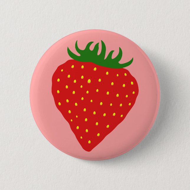 Simply Strawberry custom button (Front)
