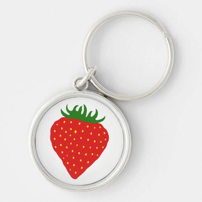Simply Strawberry custom key chain (Front)