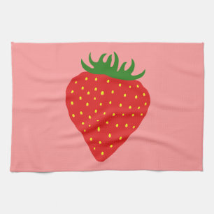 Simply Strawberry custom kitchen towel