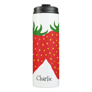 Simply Strawberry custom name tumbler