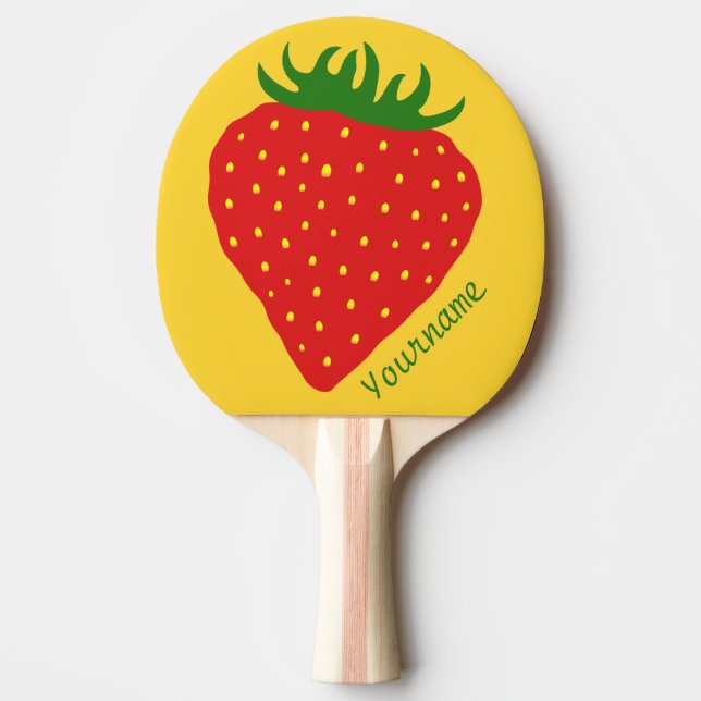 Simply Strawberry custom ping pong paddle (Front)
