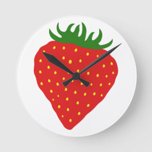 Simply Strawberry custom wall clock