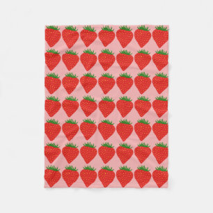 Simply Strawberry fleece blankets