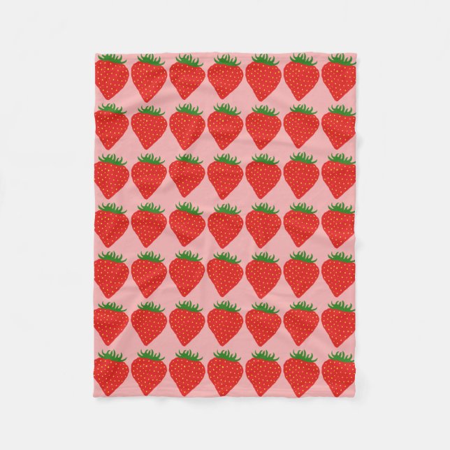 Simply Strawberry fleece blankets (Front)